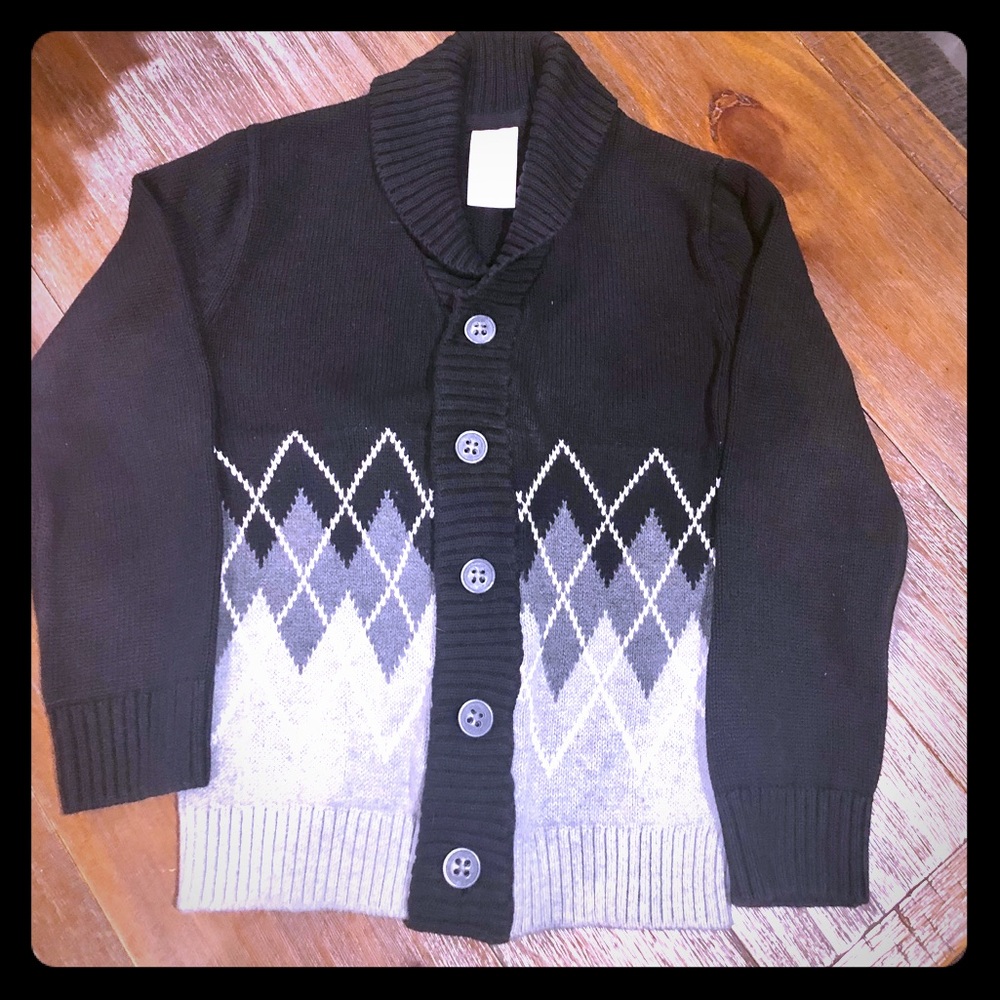 Boys Gymboree Argyle Cardigan Size S (5-6)